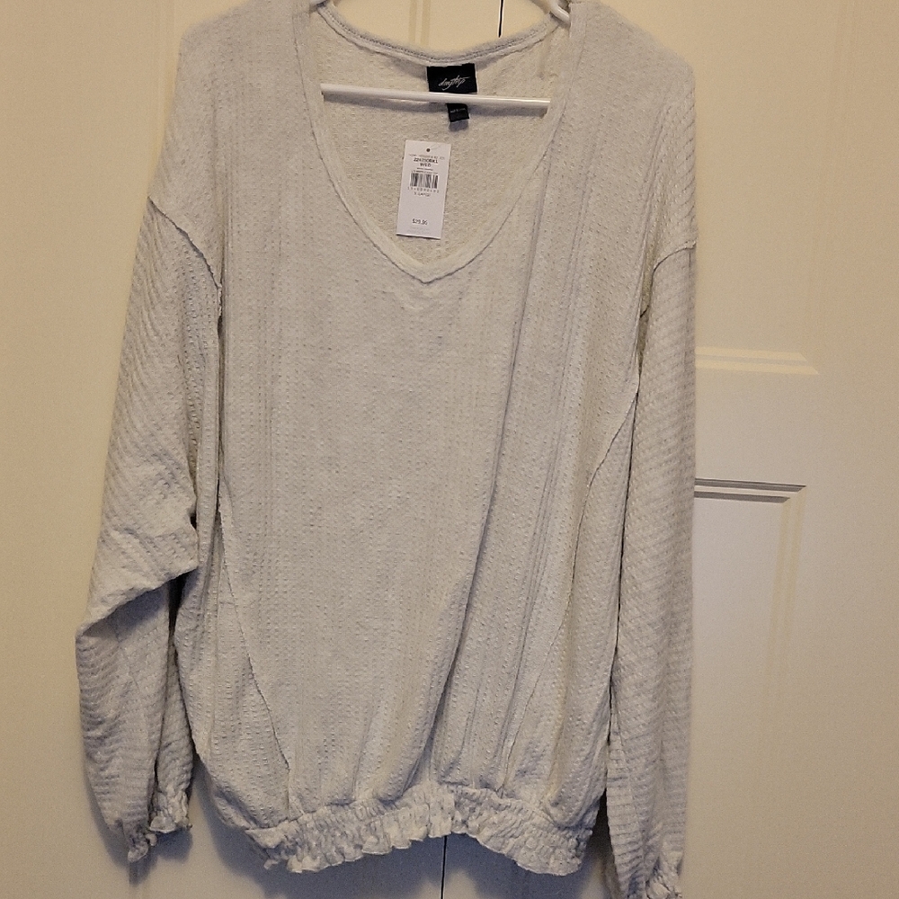 NWT Daytrip Soft Brushee Waffle Knit Top